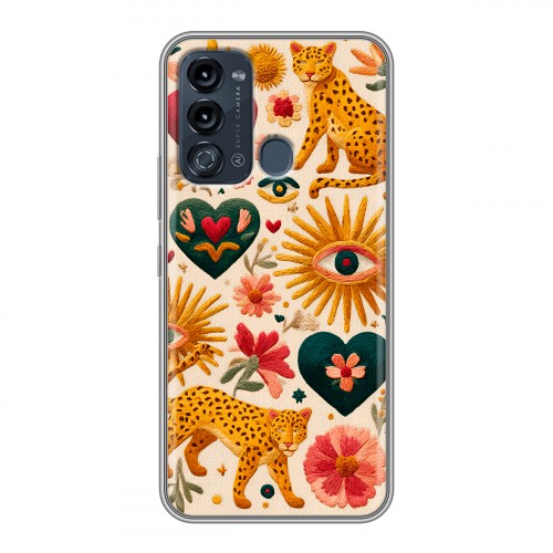 Полупрозрачный дизайнерский силиконовый чехол для Itel Vision 3 Модный принт