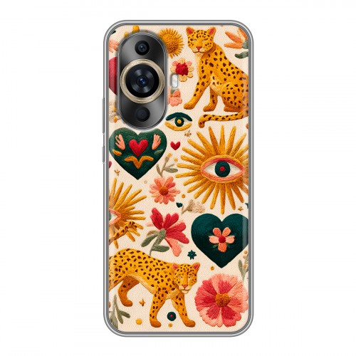 Полупрозрачный дизайнерский силиконовый чехол для Huawei Nova 11 Модный принт