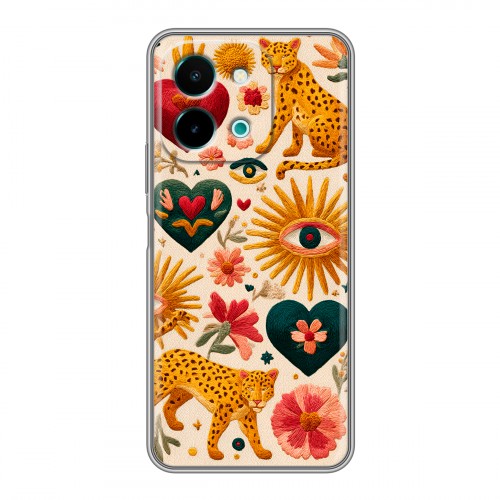 Полупрозрачный дизайнерский пластиковый чехол для Vivo Y28 Модный принт