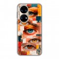 Полупрозрачный дизайнерский силиконовый чехол для Huawei P50 Pro Модный принт
