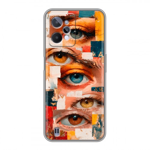 Полупрозрачный дизайнерский силиконовый чехол для Realme C31 Модный принт