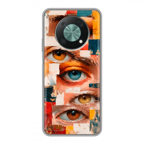 Полупрозрачный дизайнерский силиконовый чехол для Huawei Nova Y90 Модный принт