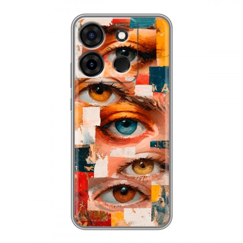 Полупрозрачный дизайнерский силиконовый чехол для Infinix Smart 7 Модный принт