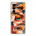 Полупрозрачный дизайнерский силиконовый чехол для Vivo V27 Модный принт