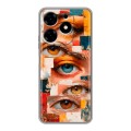 Полупрозрачный дизайнерский силиконовый с усиленными углами чехол для Tecno Spark 10 Модный принт