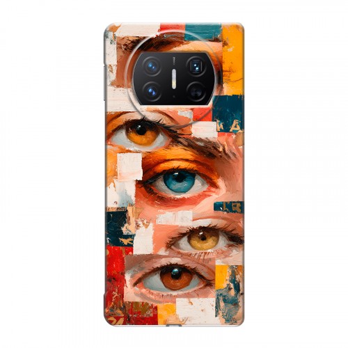 Полупрозрачный дизайнерский пластиковый чехол для Huawei Mate X3 Модный принт