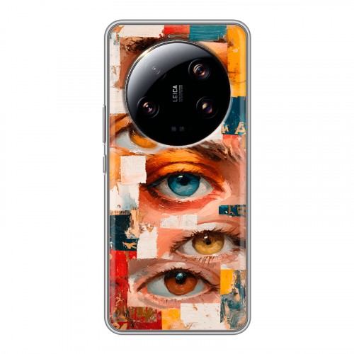 Полупрозрачный дизайнерский пластиковый чехол для Xiaomi 13 Ultra Модный принт