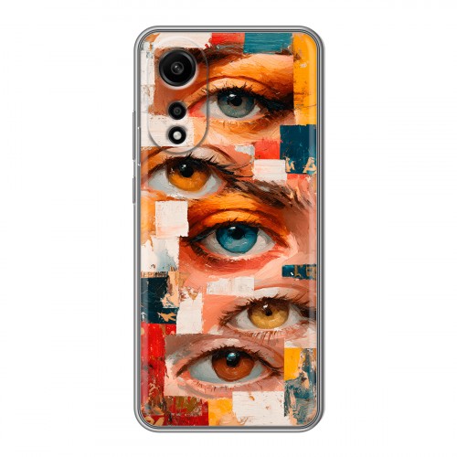 Полупрозрачный дизайнерский пластиковый чехол для OPPO A78 4G Модный принт