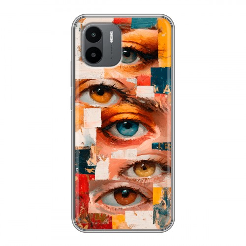 Полупрозрачный дизайнерский силиконовый чехол для Xiaomi Redmi A2 Модный принт