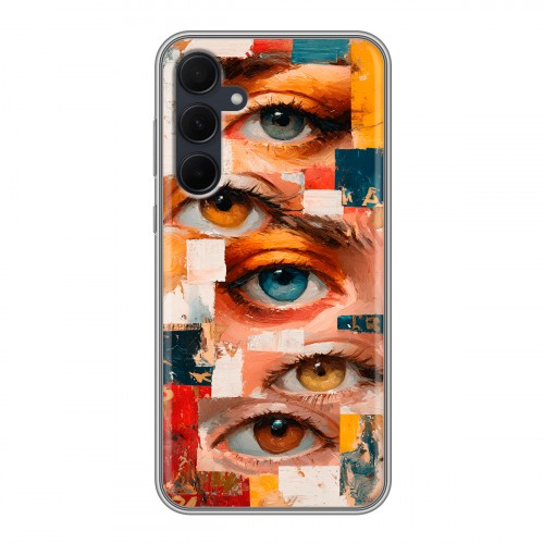 Полупрозрачный дизайнерский пластиковый чехол для Samsung Galaxy A35 Модный принт