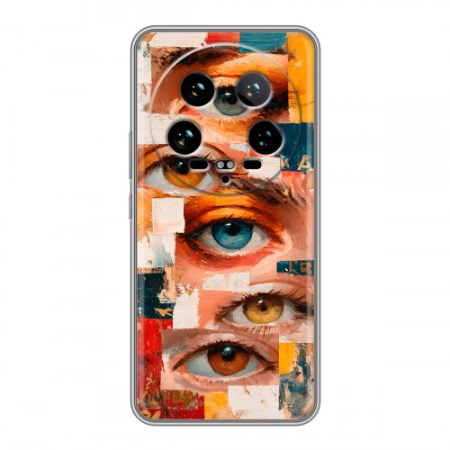 Полупрозрачный дизайнерский пластиковый чехол для Xiaomi 14 Ultra Модный принт