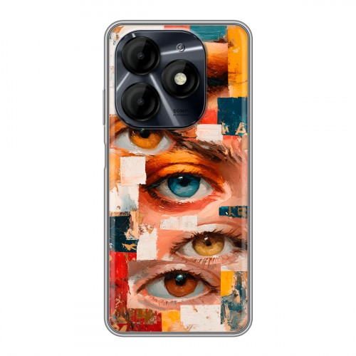 Полупрозрачный дизайнерский пластиковый чехол для Itel P55 4G Модный принт