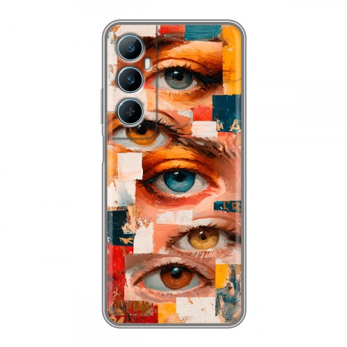 Полупрозрачный дизайнерский пластиковый чехол для Realme C65 Модный принт