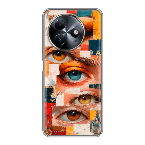 Полупрозрачный дизайнерский пластиковый чехол для Itel S24 Модный принт