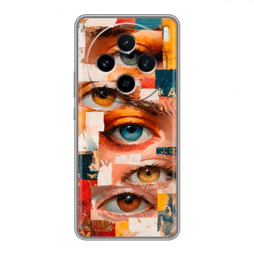 Полупрозрачный дизайнерский пластиковый чехол для Vivo X100 Модный принт