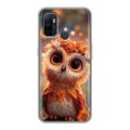 Полупрозрачный дизайнерский силиконовый чехол для OPPO A53 Милая сова