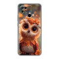 Полупрозрачный дизайнерский пластиковый чехол для Xiaomi Redmi 10C Милая сова