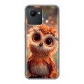 Полупрозрачный дизайнерский пластиковый чехол для Realme C30 Милая сова