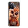Полупрозрачный дизайнерский пластиковый чехол для OPPO A57s Милая сова