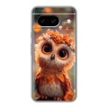 Полупрозрачный дизайнерский пластиковый чехол для Google Pixel 8 Милая сова