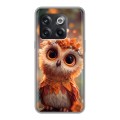 Полупрозрачный дизайнерский пластиковый чехол для OnePlus 10T Милая сова