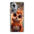 Полупрозрачный дизайнерский пластиковый чехол для OPPO Reno 11 Милая сова