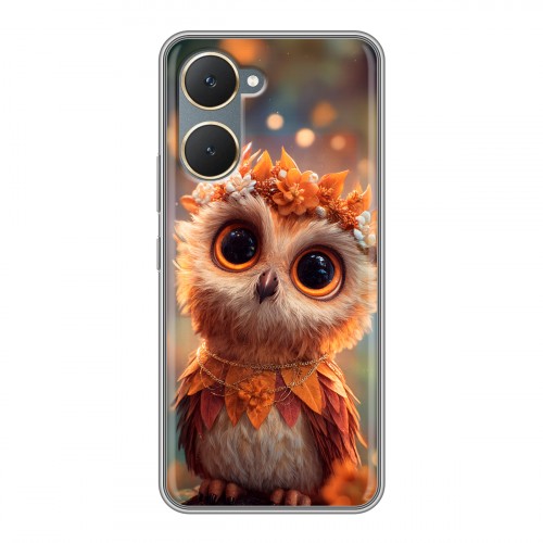 Полупрозрачный дизайнерский пластиковый чехол для Vivo Y03 Милая сова