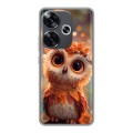 Полупрозрачный дизайнерский пластиковый чехол для Xiaomi Redmi Turbo 3 Милая сова