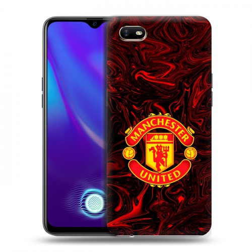 Дизайнерский силиконовый с усиленными углами чехол для OPPO A1k Manchester United
