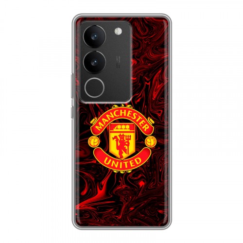Дизайнерский силиконовый с усиленными углами чехол для Vivo V29 Manchester United