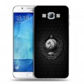 Дизайнерский пластиковый чехол для Samsung Galaxy A8 Герб Флаг СССР