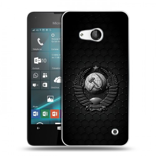 Дизайнерский пластиковый чехол для Microsoft Lumia 550 Герб Флаг СССР