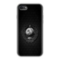 Дизайнерский силиконовый чехол для Iphone 7 Герб Флаг СССР