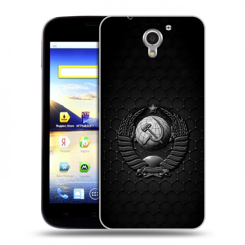 Дизайнерский пластиковый чехол для ZTE Blade A510 Герб Флаг СССР