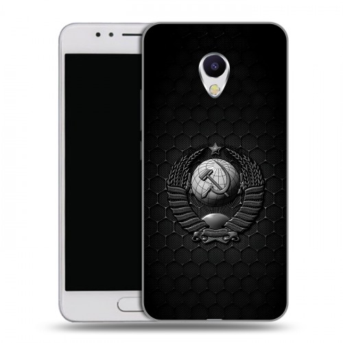 Дизайнерский пластиковый чехол для Meizu M5s Герб Флаг СССР