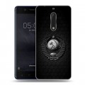 Дизайнерский пластиковый чехол для Nokia 5 Герб Флаг СССР