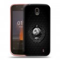 Дизайнерский пластиковый чехол для Nokia 1 Герб Флаг СССР
