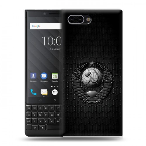 Дизайнерский пластиковый чехол для BlackBerry KEY2 Герб Флаг СССР