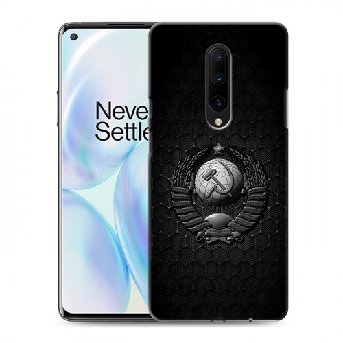 Дизайнерский пластиковый чехол для OnePlus 8 Герб Флаг СССР