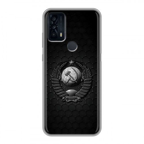 Дизайнерский силиконовый чехол для TCL 20B Герб Флаг СССР