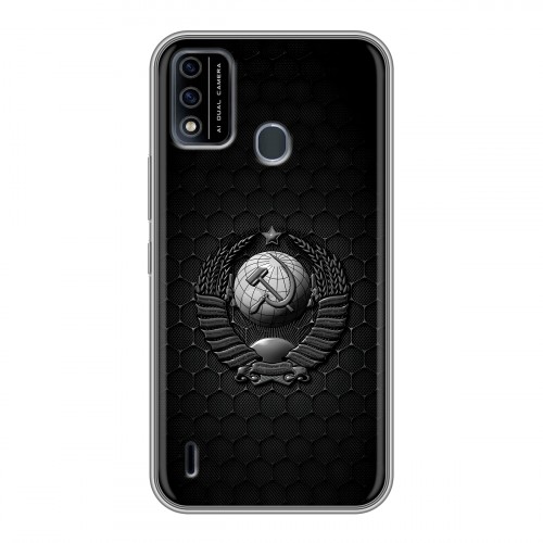 Дизайнерский силиконовый чехол для Itel A48 Герб Флаг СССР