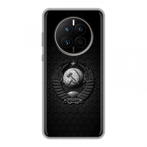 Дизайнерский силиконовый с усиленными углами чехол для Huawei Mate 50 Герб Флаг СССР