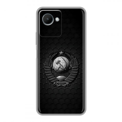 Дизайнерский силиконовый чехол для Realme C30s Герб Флаг СССР