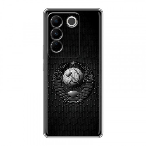 Дизайнерский силиконовый чехол для Vivo V27 Герб Флаг СССР