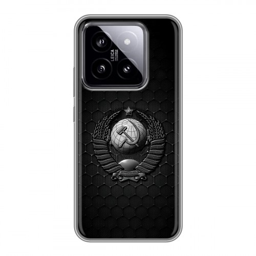 Дизайнерский силиконовый чехол для Xiaomi 14 Герб Флаг СССР
