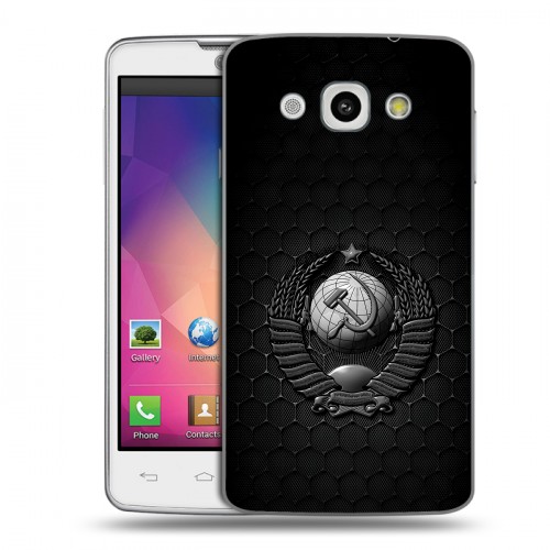 Дизайнерский пластиковый чехол для LG L60 Герб Флаг СССР
