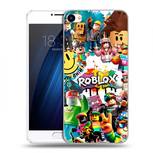 Дизайнерский пластиковый чехол для Meizu U20 Roblox Роблокс