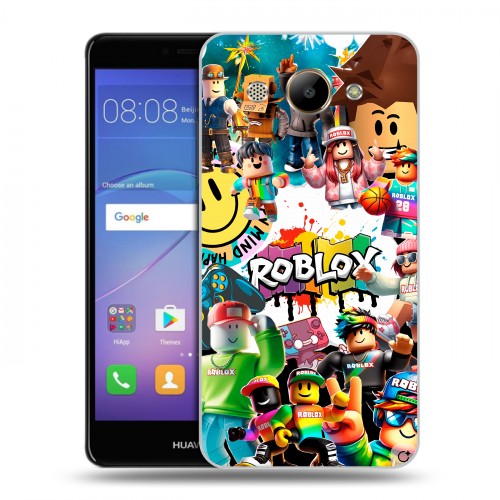Дизайнерский пластиковый чехол для Huawei Y3 (2017) Roblox Роблокс