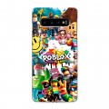 Дизайнерский силиконовый с усиленными углами чехол для Samsung Galaxy S10 Roblox Роблокс