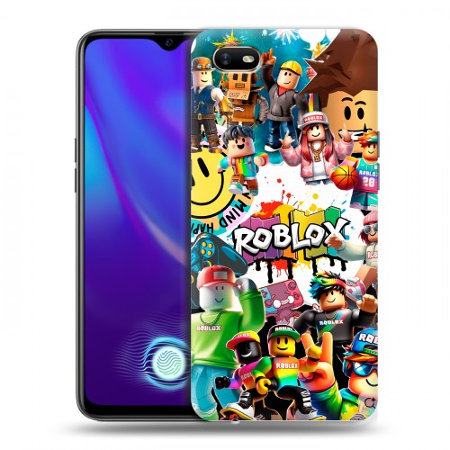 Дизайнерский пластиковый чехол для OPPO A1k Roblox Роблокс